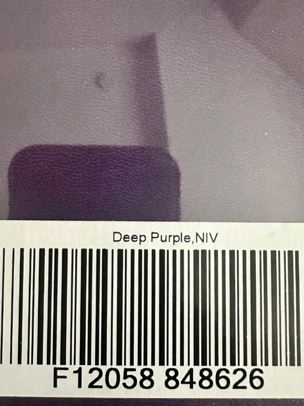 NIV Personal Photo Embossed Bible- Dark Purple **New in sealed package**